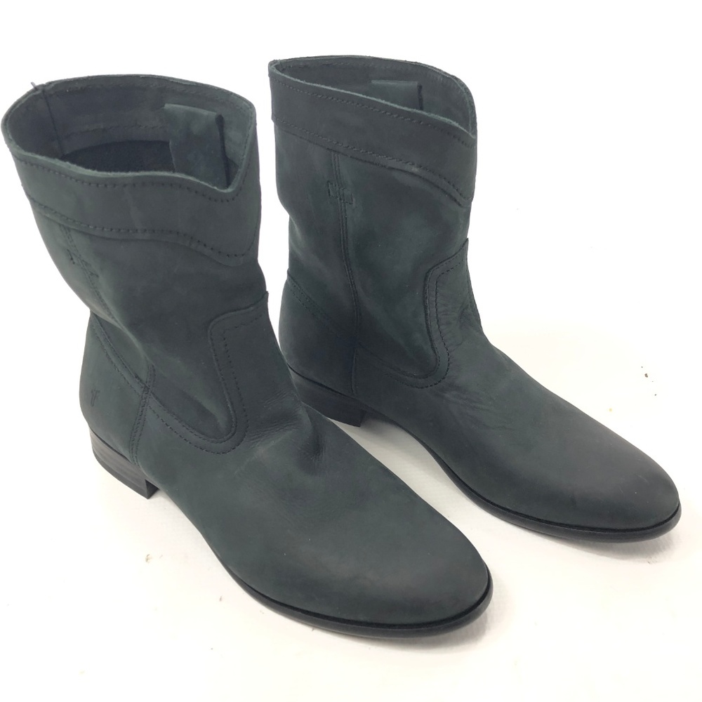 FRYE Women's Roper Boots Suede Gray Black 8 B NEW - Picture 4 of 8